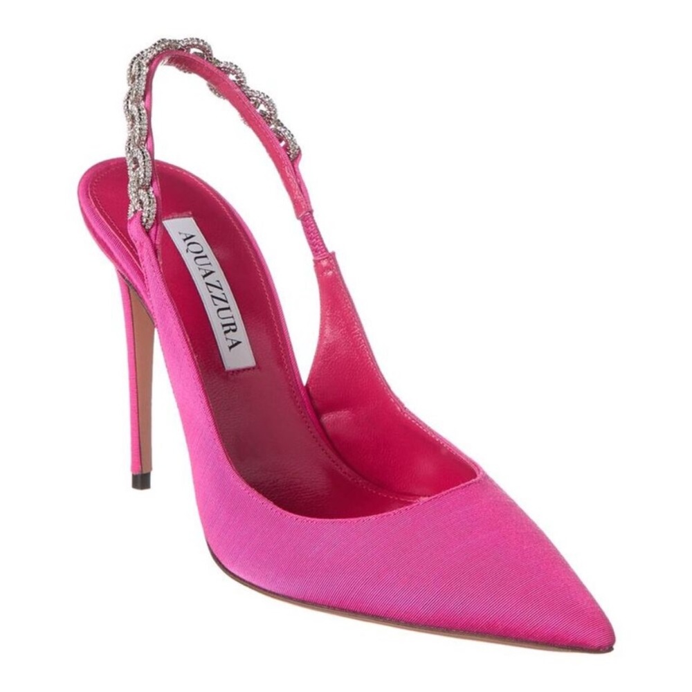 Aquazzura - Love Live Crystal Embellished SlingBack Heels